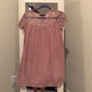 mauve lace dress